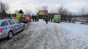 Dopravní nehoda MHD Hradec Králové - Břehy