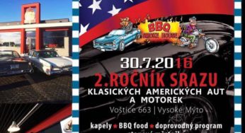 2. ročník srazu klasických amerických motorek a aut – sobota 30.7.2016