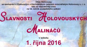 14. ročník Slavností Holovouských Malináčů – sobota 1. října 2016