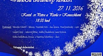 Vánoční chrámové koncerty, na podporu Vanescy, trpící nemocí motýlích křídel