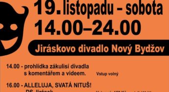 Noc divadel také v Novém Bydžově. Dnes, v sobotu 19. listopadu