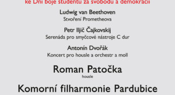 Slavnostní koncert ke Dni boje za svobodu a demokracii – čtvrtek 16. listopadu 2017 – Pardubice