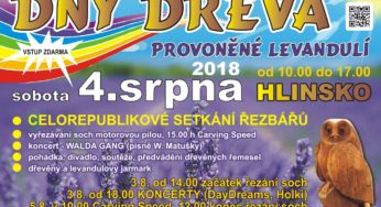 Dny dřeva v Hlinsku provoněné levandulí 3. – 5. srpna 2018 – Hlinsko