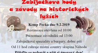 Zabijačkové hody a Mistrovství Pecky v běhu na historických lyžích – sobota 9. února 2019