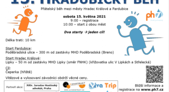 Přátelský běh mezi městy Hradec Králové a Pardubice – sobota 15. května 2021 – Hradubický běh