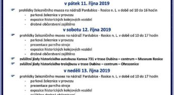 Ukončení sezóny Musea Rosice nad Labem – 11. – 13. října 2019