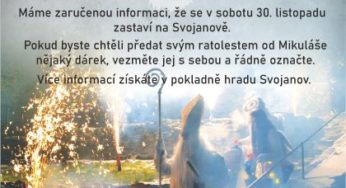 Mikuláš na hradě Svojanov – sobota 30. listopadu 2019